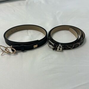 Pair of Steve Madden Faux Leather women’s Belts NEW Without Tags